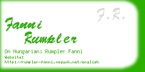 fanni rumpler business card